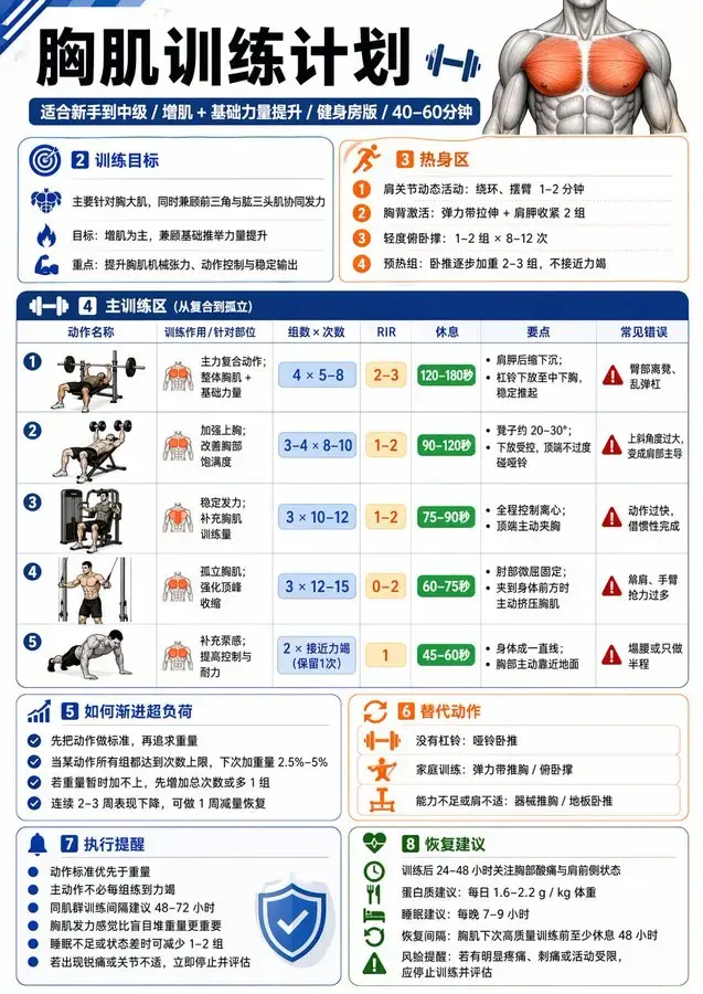 一张中文健身信息图