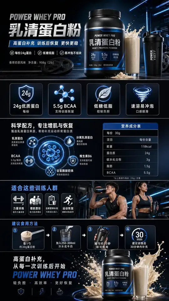 健身蛋白粉电商详情页