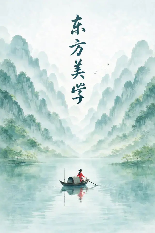 春日禅意水墨群山海报