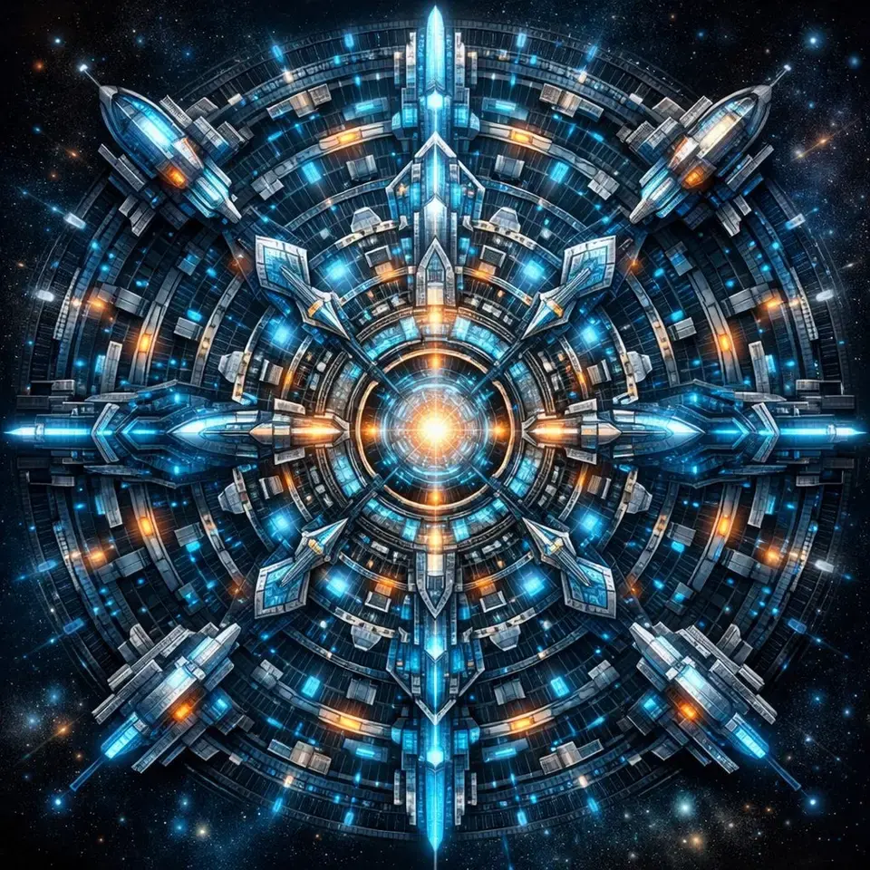 赛博朋克科幻曼荼罗