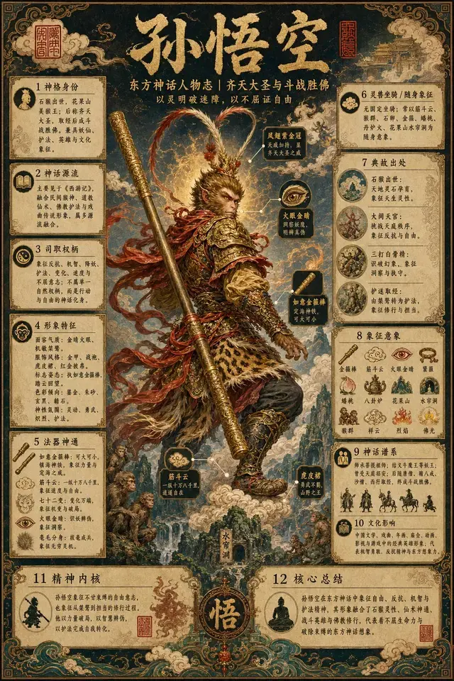 东方神话人物志百科海报