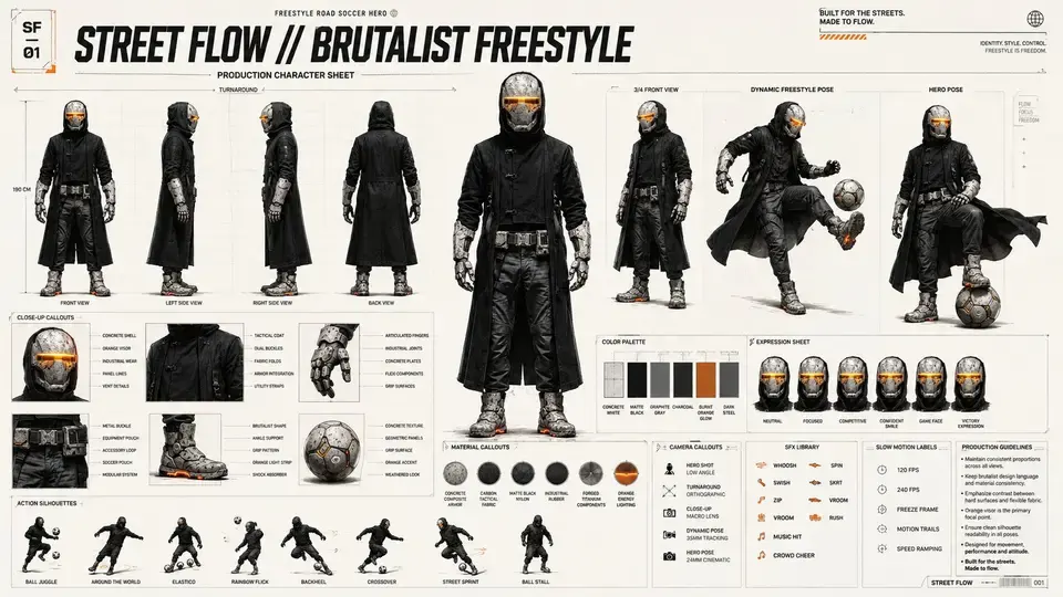 Brutalist Freestyle 角色设定表